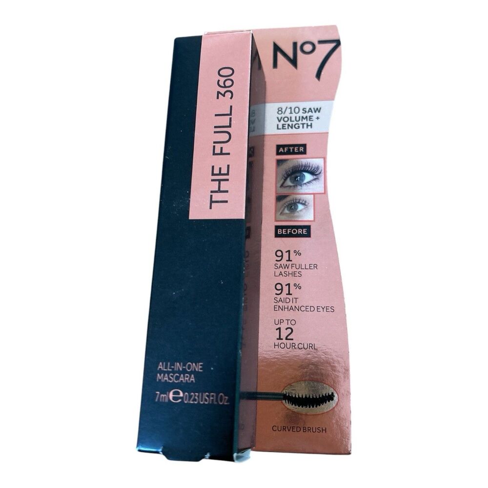 No7 The Full 360 All-in-One Mascara Brown Black 7ml 0.23 oz Lash Volume Length